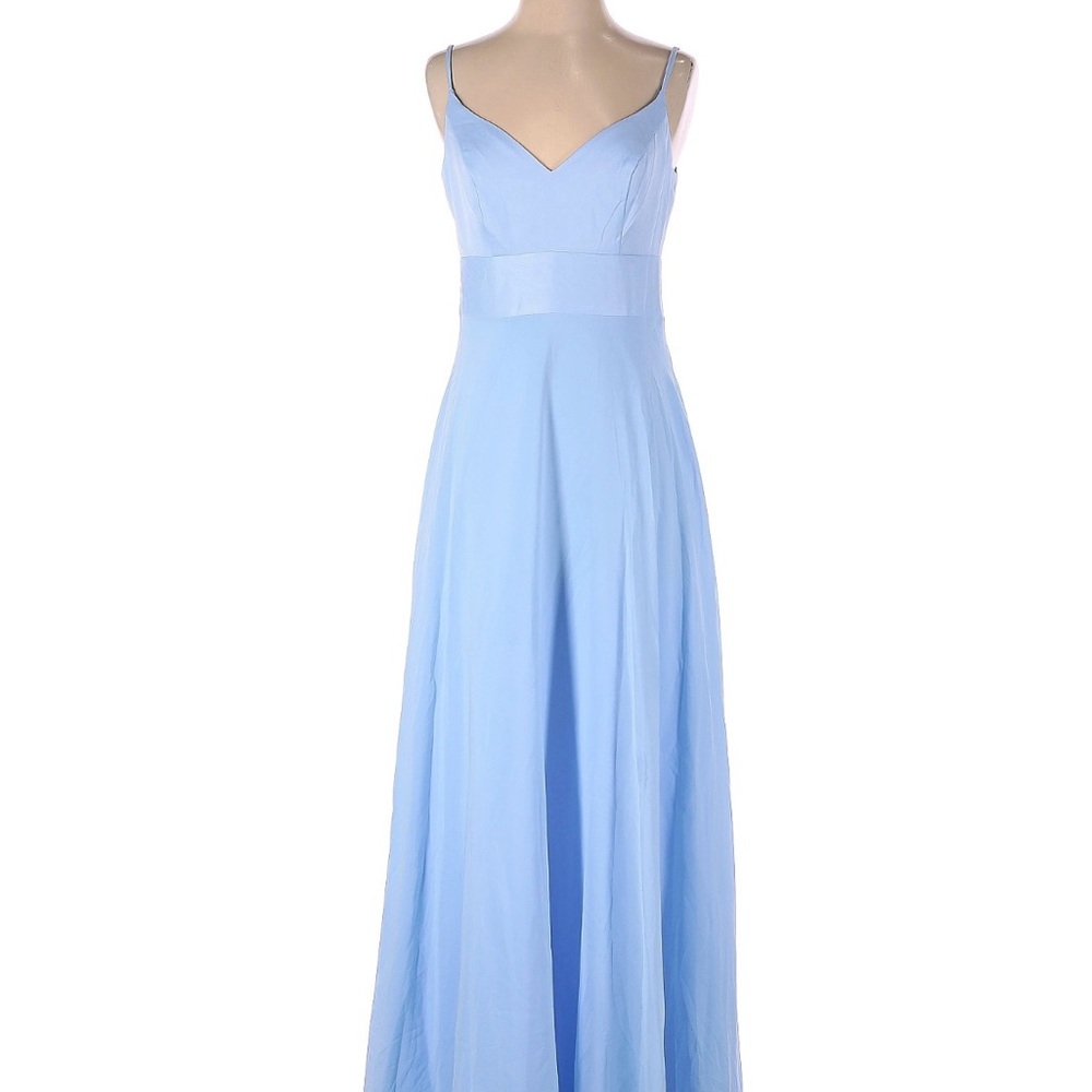 David's Bridal Sky Blue Maxi Dress